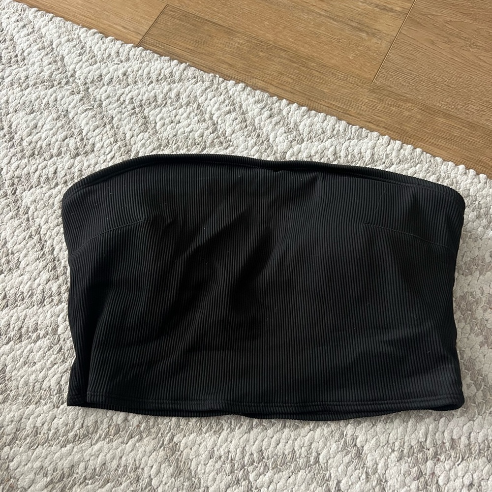 Aerie Black Ribbed Top